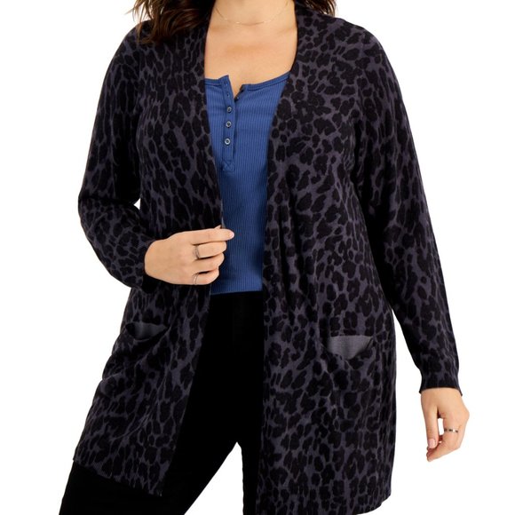 Style & Co. Sweaters - NWT Style & Co Plus Size Animal Print Patterned Open Front CardiganSize …